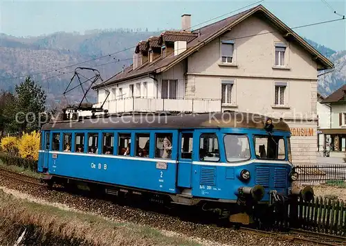 AK / Ansichtskarte  Eisenbahn_Railway_Chemin_de_Fer Oensingen-Balsthal-Bahn OeBB Be 2/4 201 SIG/BBC 1935 