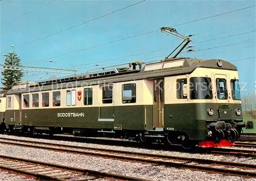 AK / Ansichtskarte 73902757 Eisenbahn_Railway_Chemin_de_Fer SOB Triebwagen BD 4/4 84 Sattel SIG/BBC 1979 