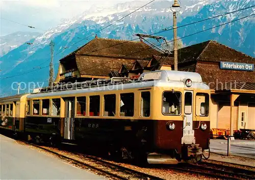 AK / Ansichtskarte 73902761 Eisenbahn_Railway_Chemin_de_Fer Berner-Oberland.Bahn BOB Zahnradwagen AB eh 4/4 310 