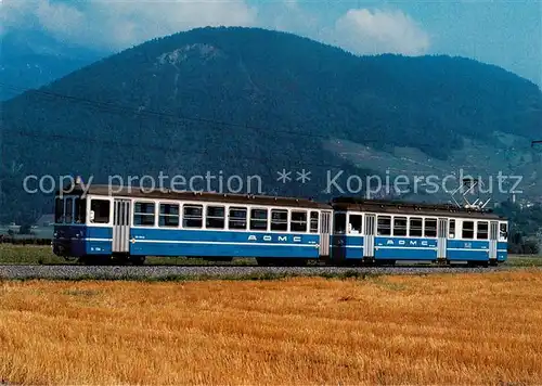 AK / Ansichtskarte  Eisenbahn_Railway_Chemin_de_Fer AOMC Pendelzug Be 4/4 104 Bt 134 