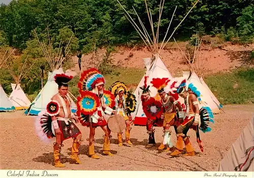 AK / Ansichtskarte  Indianer_Native_American Colorful Indian Dancers  