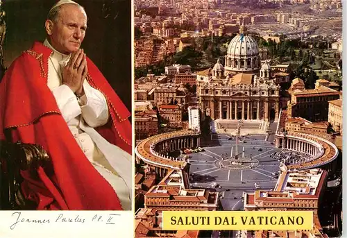 AK / Ansichtskarte  Papst_Pope_Pape Saluti Dal Vaticano Paulus 2  