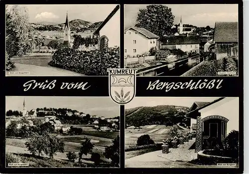 AK / Ansichtskarte  Kumreut Pensionshaus Bergschloessl Panorama Blick zum Bergschloessl Hauptstrasse Blick vom Bungalow Kumreut