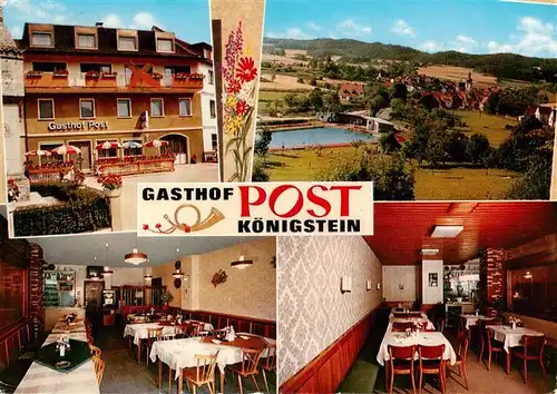 AK / Ansichtskarte 73902864 Koenigstein_Oberpfalz Gasthof Post Panorama Gastraeume Koenigstein_Oberpfalz