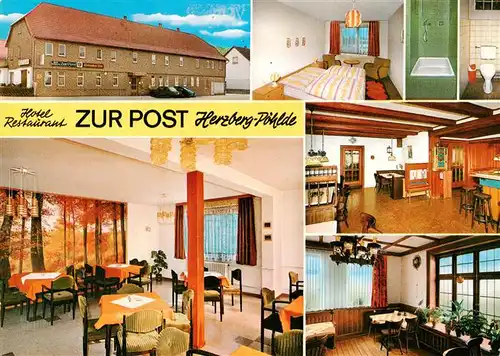 AK / Ansichtskarte 73902867 Poehlde Hotel Restaurant Zur Post Gastraeume Gaestezimmer Bad Poehlde