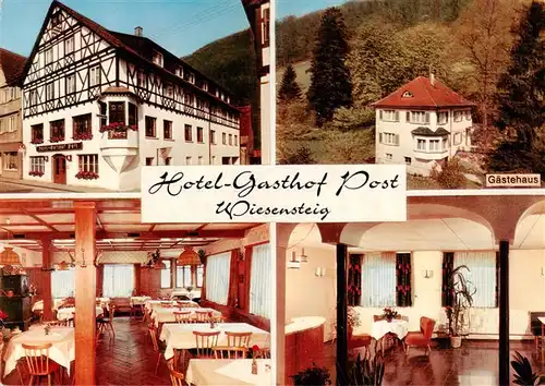 AK / Ansichtskarte  Wiesensteig Hotel Gasthof Post Gaestehaus Gastraeume Wiesensteig