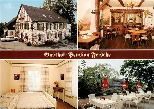 AK / Ansichtskarte  Sundern_Sauerland Gasthof Pension Feische Gaststube Zimmer Terrasse Sundern_Sauerland