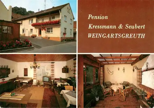 AK / Ansichtskarte 73902894 Weingartsgreuth Pension Kressmann und Seubert Gastraeume Weingartsgreuth