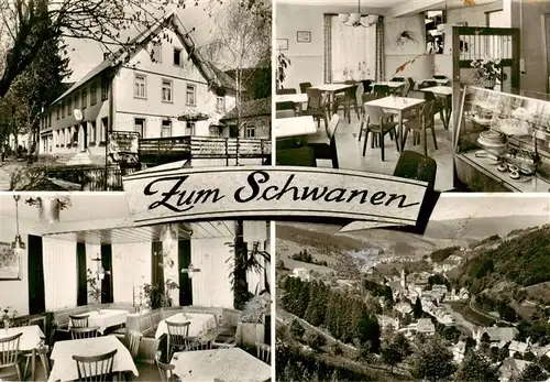 AK / Ansichtskarte 73902903 Bad_Peterstal-Griesbach Gasthof Pension zum Schwanen Gastraeume Kuchentheke Panorama Bad_Peterstal-Griesbach