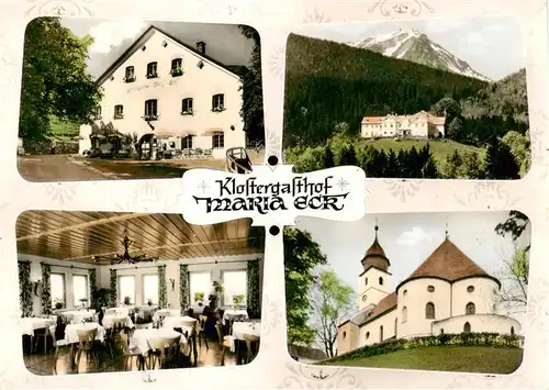 AK / Ansichtskarte  Eisenaerzt Klostergasthof Maria Eck Gastraeume Kirche Panorama Eisenaerzt