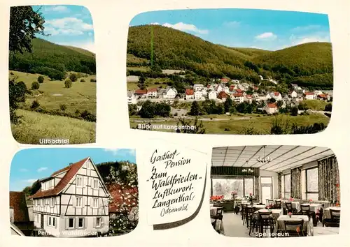 AK / Ansichtskarte  Langenthal_Odenwald Ulfbachtal Pension Waldfrieden Ortspartie Speiseraum Langenthal Odenwald