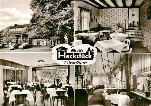 AK / Ansichtskarte  Niederstueter_Sprockhoevel Gaststaette Zum Hackstueck Gastraeume 