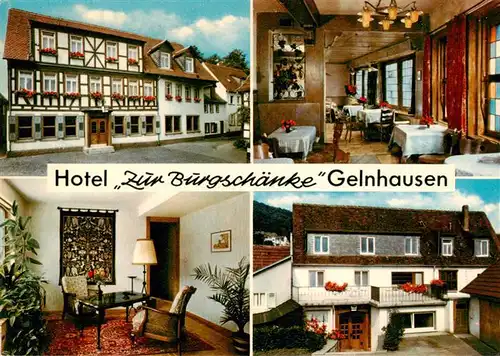 AK / Ansichtskarte 73902958 Gelnhausen Hotel Zur Burgschaenke Gastraeume Gelnhausen