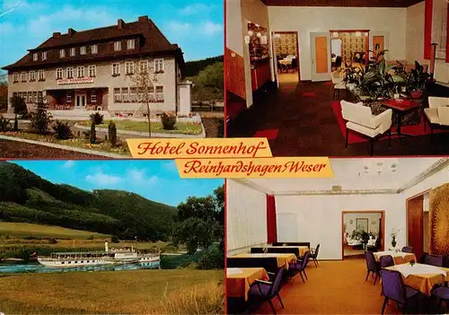 AK / Ansichtskarte 73902961 Reinhardshagen Hotel Sonnenhof Gastraeume Weserpartie Reinhardshagen