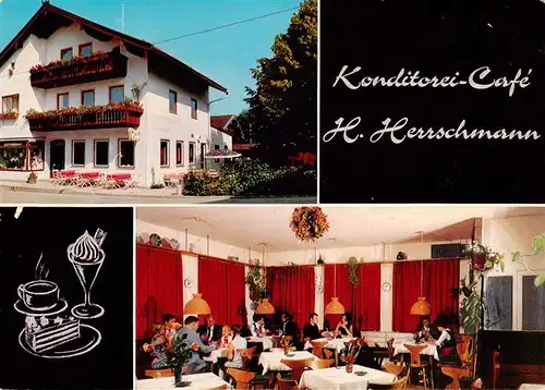 AK / Ansichtskarte 73902982 Lenggries Konditorei Cafe Herrschmann Gastraum Lenggries