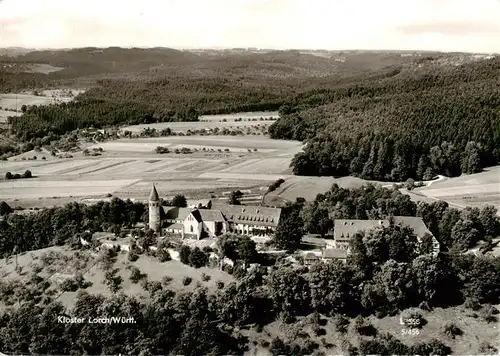 AK / Ansichtskarte  Lorch_Remstal_BW Kloster Lorch Fliegeraufnahme mit Wald Cafe Muckensee 