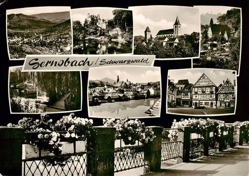 AK / Ansichtskarte  Gernsbach Panorama Teilansichten Kirche Fachwerkhaeuser Gernsbach