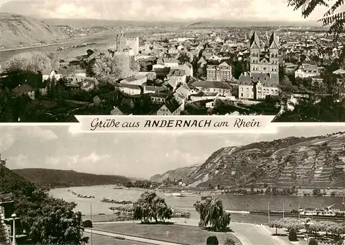 AK / Ansichtskarte  Andernach_Rhein Panorama Rheinpartie Andernach Rhein