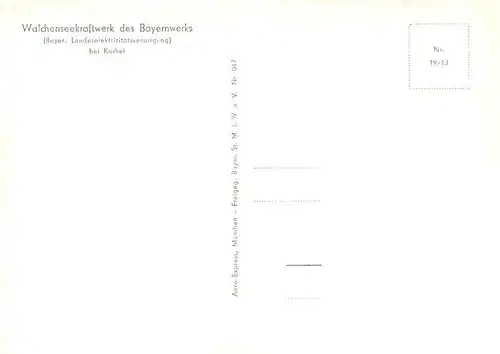 AK / Ansichtskarte  Kochel_See_Bayern Walchenseekraftwerk des Bayernwerks 