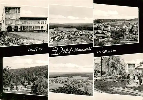 AK / Ansichtskarte  Dobel__Schwarzwald Hotel Panorama Teilansichten Minigolf 