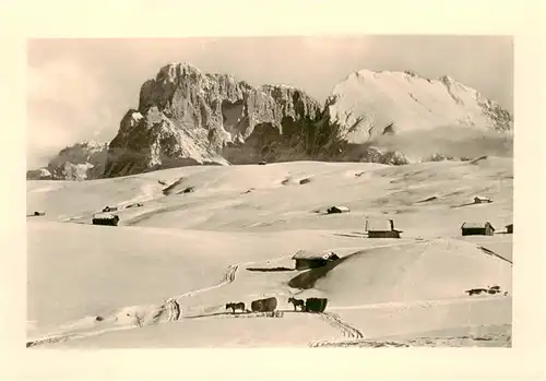 AK / Ansichtskarte  Seiseralm_Alpe_di_Siusi_Trentino_IT Winterpanorama in den Dolomiten 