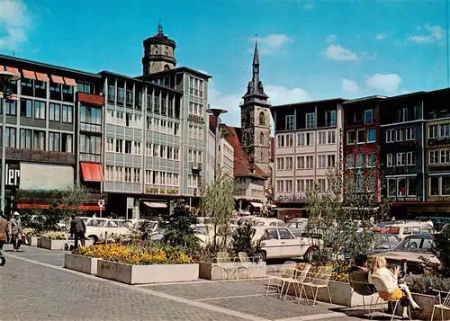 AK / Ansichtskarte  Stuttgart Marktplatz mit Stiftskirche Stuttgart