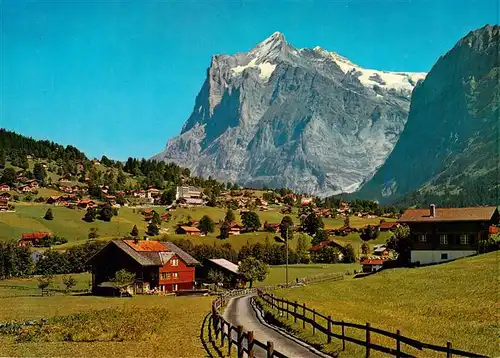 AK / Ansichtskarte  Grindelwald_BE mit Wetterhorn 