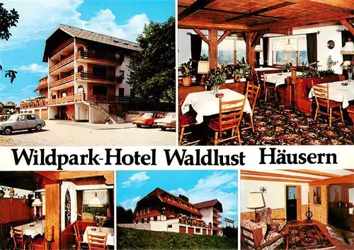 AK / Ansichtskarte  Haeusern_Schwarzwald Wildpark Hotel Waldlust Gastraeume Haeusern Schwarzwald