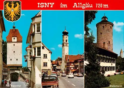 AK / Ansichtskarte  Isny_Allgaeu Espantor Blaserturm Diebsturm Isny Allgaeu