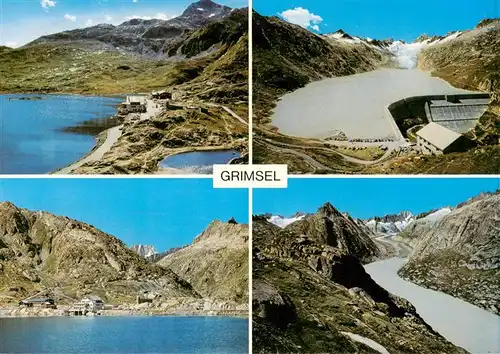 AK / Ansichtskarte  Grimsel_Passhoehe Totensee Siedelhorn Lauteraarhorn Oberaar Stausee Unteraargletscher Grimsel Passhoehe