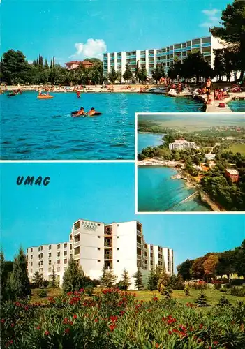 AK / Ansichtskarte 73903126 Umag_Umago_Istrien Strandpartie Hotel Umag Fliegeraufnahme Umag_Umago_Istrien