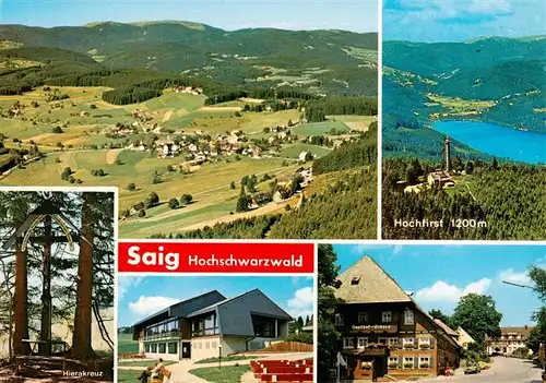 AK / Ansichtskarte  Saig_Schwarzwald Panorama Hierakreuz Hochfirst Gasthof Ochsen Saig Schwarzwald