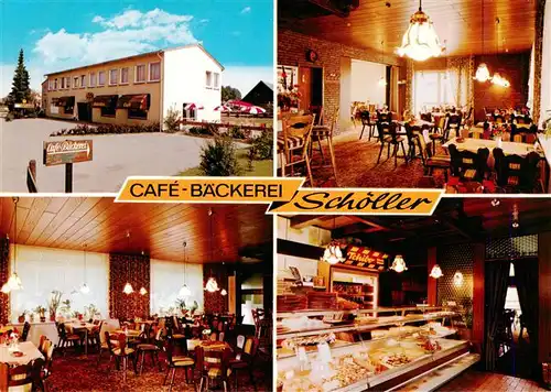 AK / Ansichtskarte  Bad_Holzhausen_Luebbecke_Preussisch_Oldendorf_NRW Cafe Baeckerei Schoeller Gastraeume Kuchentheke 