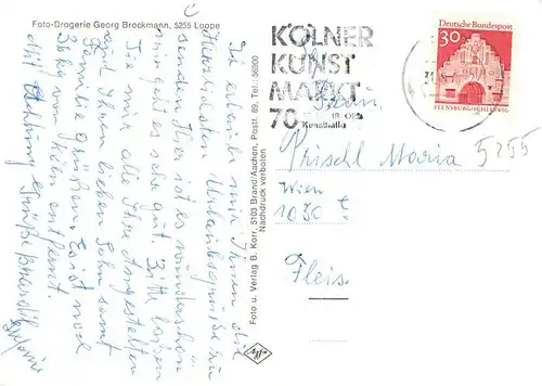 AK / Ansichtskarte  Loope Aggertalklinik Ortspartie Waldweg Loope