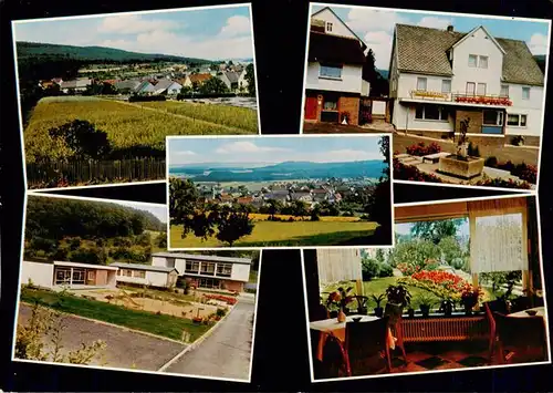 AK / Ansichtskarte  Frohnhausen_Battenberg Panorama Gasthaus Pension Zur Krone Gastraum  Frohnhausen Battenberg