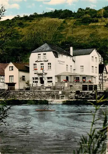 AK / Ansichtskarte  Obernhof_Lahn Lahncafe Pension Restaurant Obernhof_Lahn