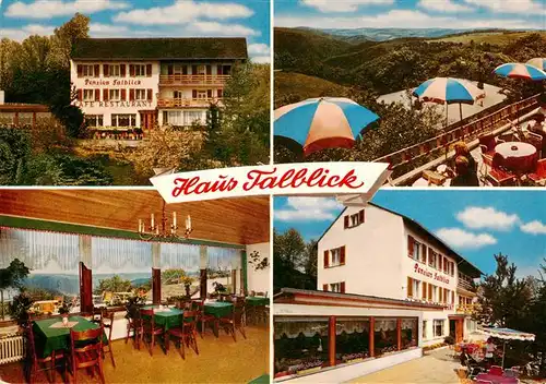 AK / Ansichtskarte 73903183 Espenschied_Lorch Cafe Pension Haus Talblick Gastraeume Terrasse 