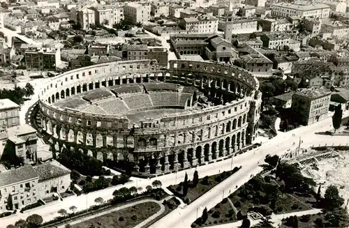 AK / Ansichtskarte  Pula_Pola_Croatia Fliegeraufnahme mit Arena Ruine 