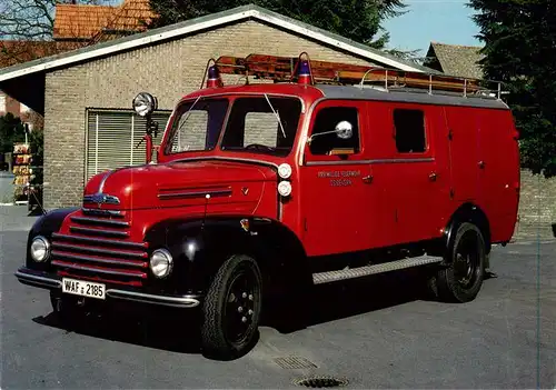 AK / Ansichtskarte 73903294 Feuerwehr_Fire-Brigade_Pompiers_Bomberos Ford FK 3500 1954 Loeschgruppenfahrzeug LF 8 Magirus 