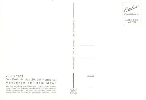 AK / Ansichtskarte  Raumfahrt_Space_Spatial Menschen auf dem Mond 