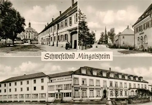 AK / Ansichtskarte  Mingolsheim Kislau Post mit Rochuskapelle Mingolsheim