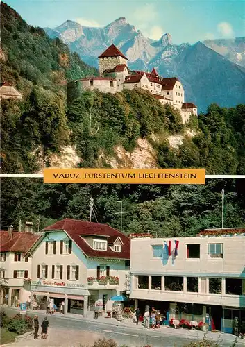AK / Ansichtskarte 73903376 Vaduz_Liechtenstein_FL Ortspartie Schloss 