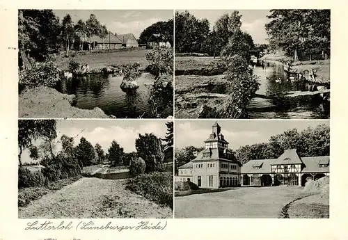 AK / Ansichtskarte  Lutterloh Schwanenteich Bachlauf Heidepartie Gasthaus Lotharstein Lutterloh