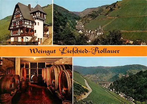 AK / Ansichtskarte 73903450 Bacharach_Rhein Weingut Lieschied Prollauer Weinkeller Panorama Steeger Tal Bacharach Rhein