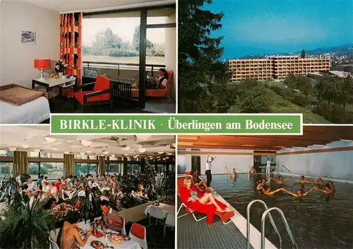 AK / Ansichtskarte 73903451 ueberlingen_Bodensee Birkle Klinik Zimmer Speisesaal Hallenbad ueberlingen Bodensee