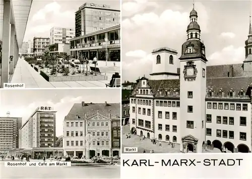 AK / Ansichtskarte 73903482 Karl-Marx-Stadt Rosenhof Cafe am Markt Marktpartie Karl-Marx-Stadt