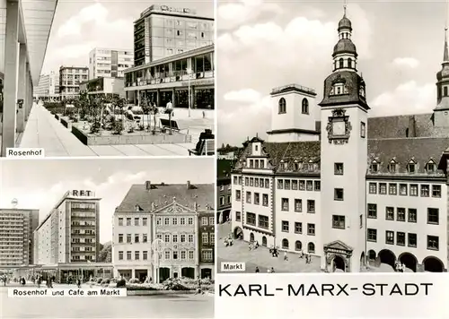 AK / Ansichtskarte  Karl-Marx-Stadt Rosenhof Cafe am Markt Marktpartie Karl-Marx-Stadt