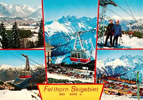 AK / Ansichtskarte  Fellhorn_Oberstdorf Fellhorn Skigebiet im Birgsautal Panorama Seilbahnen 