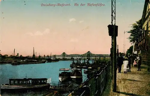 AK / Ansichtskarte  Duisburg_Ruhrort An der Hafenfaehre Duisburg Ruhrort