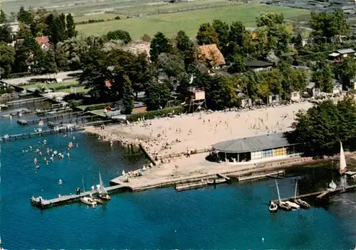 AK / Ansichtskarte  Steinhude_Meer_Wunstorf Strandbad Gaststaette Fliegeraufnahme 